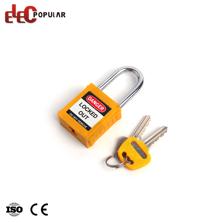 Elecpopular 2022 High Quality Durable Steel Shackle Industrial Nylon Safety Padlock With Key
