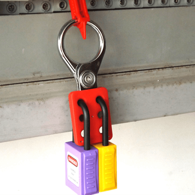 Red PA Injection Molding Aluminium Hasp Lockout