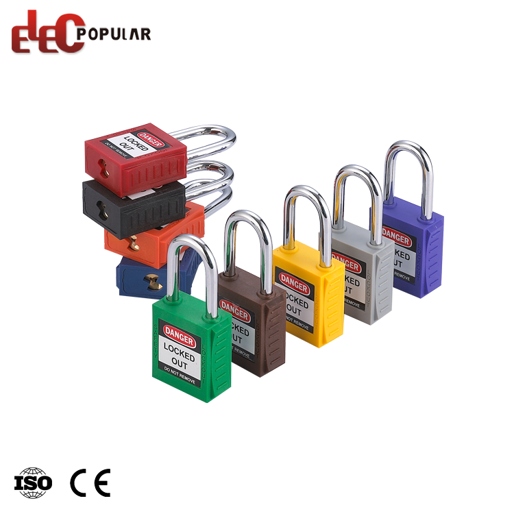 Top Security Steel Plated Chromium Shackle Plastic Body Safety Padlocks