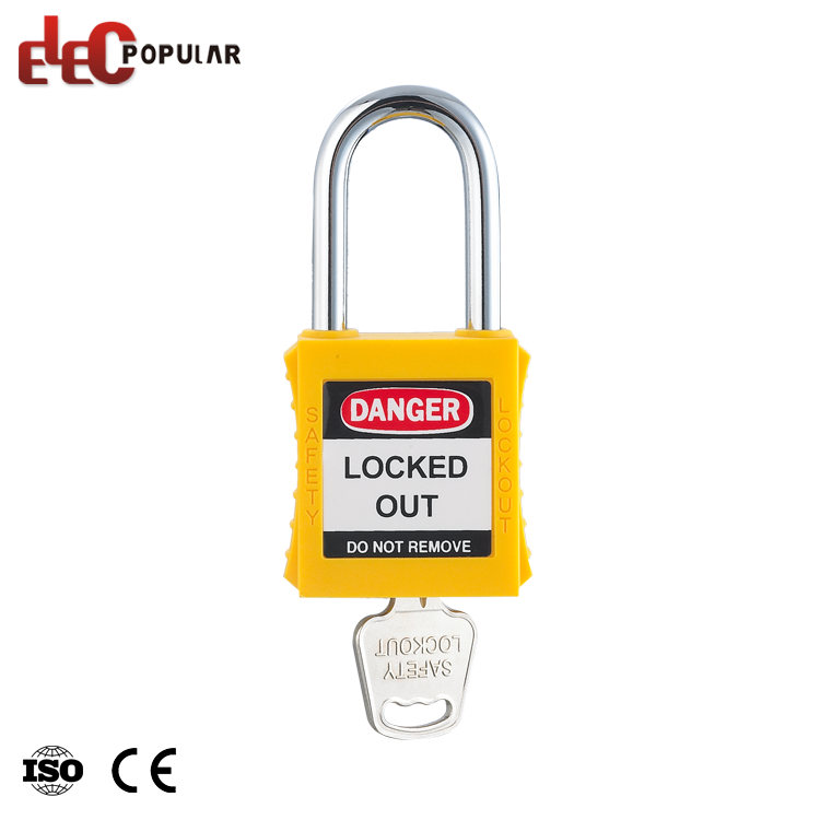 Brands Quality Custom 38mm Steel Shackle Safety Nylon Body Padlock