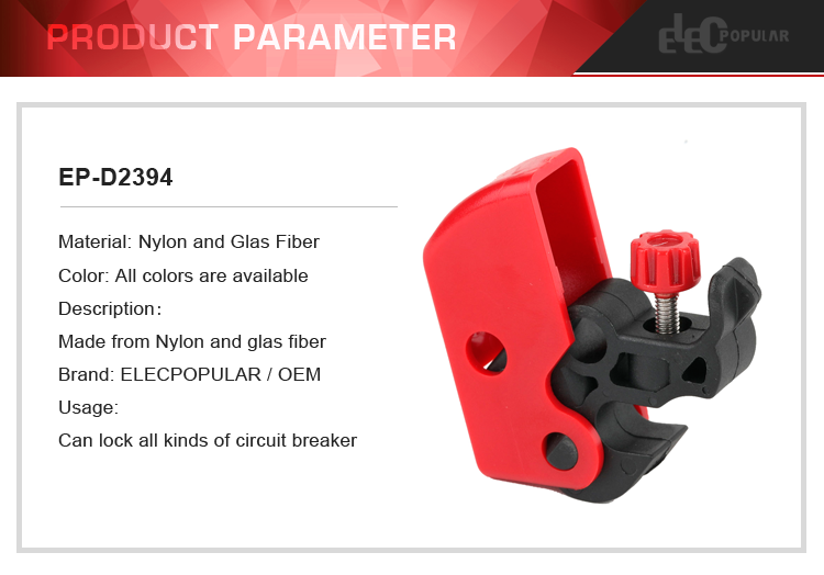Widely Used Safety Nylon Material Electrical Mini Circuit Breaker Lockout