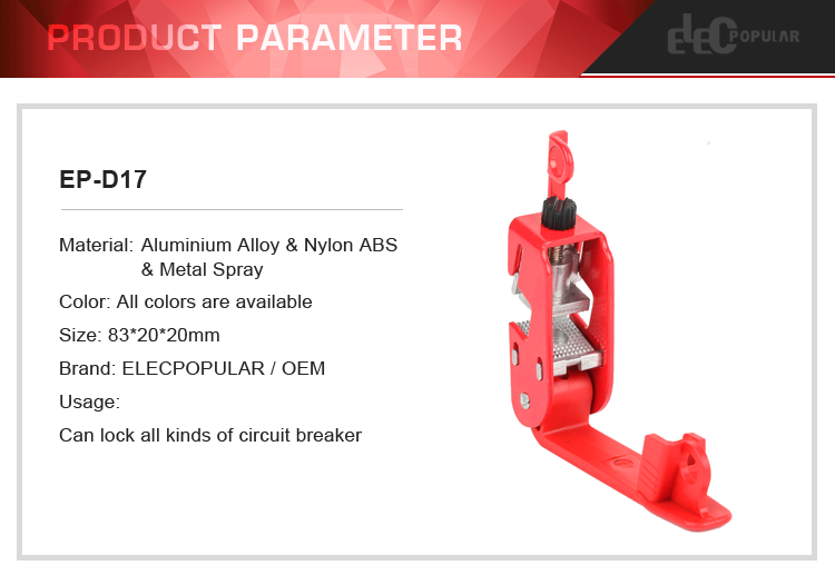 Factory Provide Aluminum Alloy Nylon ABS Grip Tight Miniature Circuit Breaker Lockouts