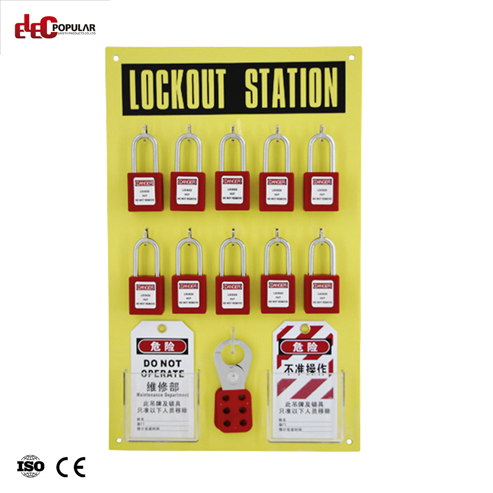 High Quality Organic Glass Lock Out Station Board Safety Padlock Lockout Station